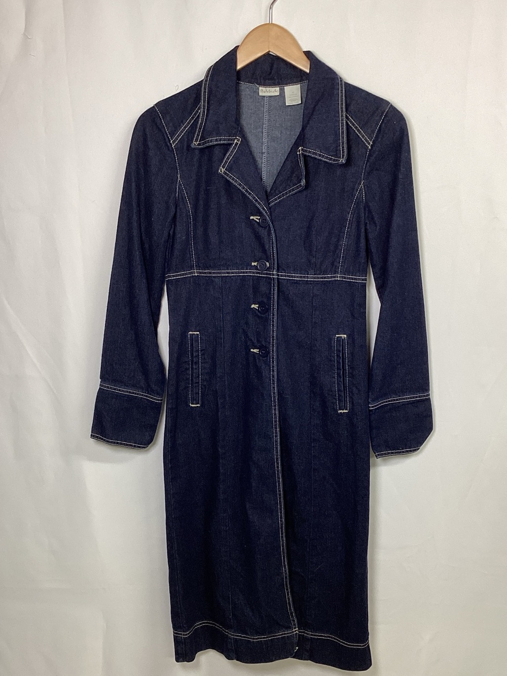 RUBBISH 90’s Denim Duster Dress Dark Blue Size XS